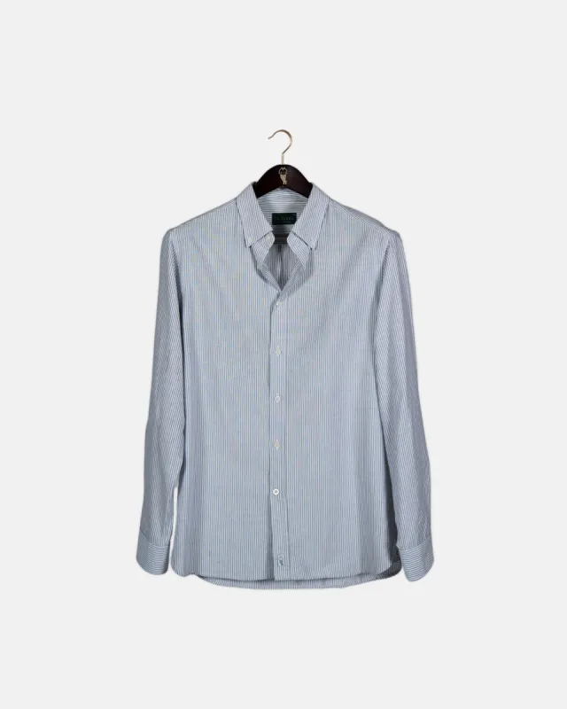 'Le Stripe' Navy Oxford Shirt sold by Le Alfre