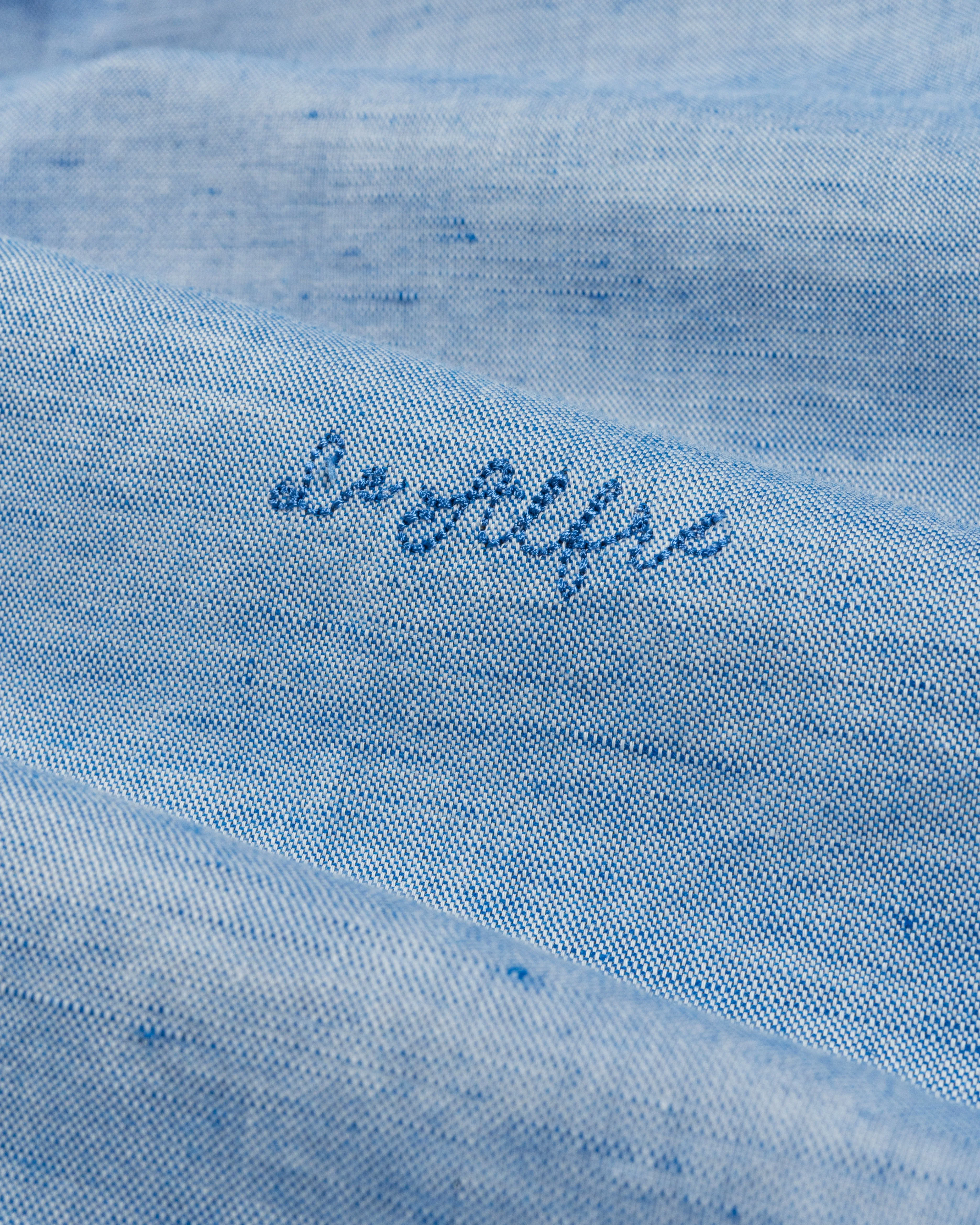 Classic Blue Linen-Blend Shirt sold by Le Alfre product image thumbnail 2