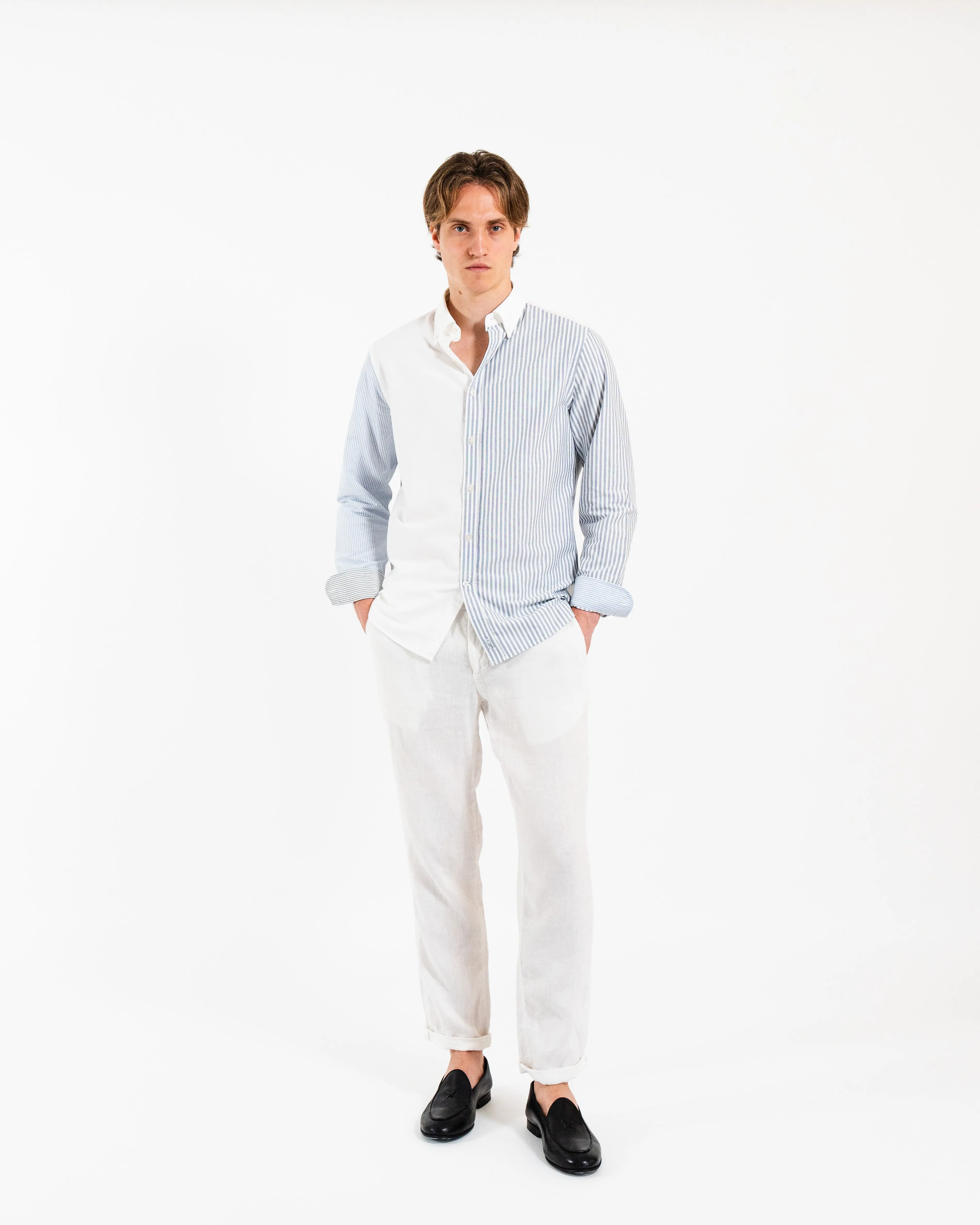 "Le Fun" Striped Oxford Shirt sold by Le Alfre product image thumbnail 3