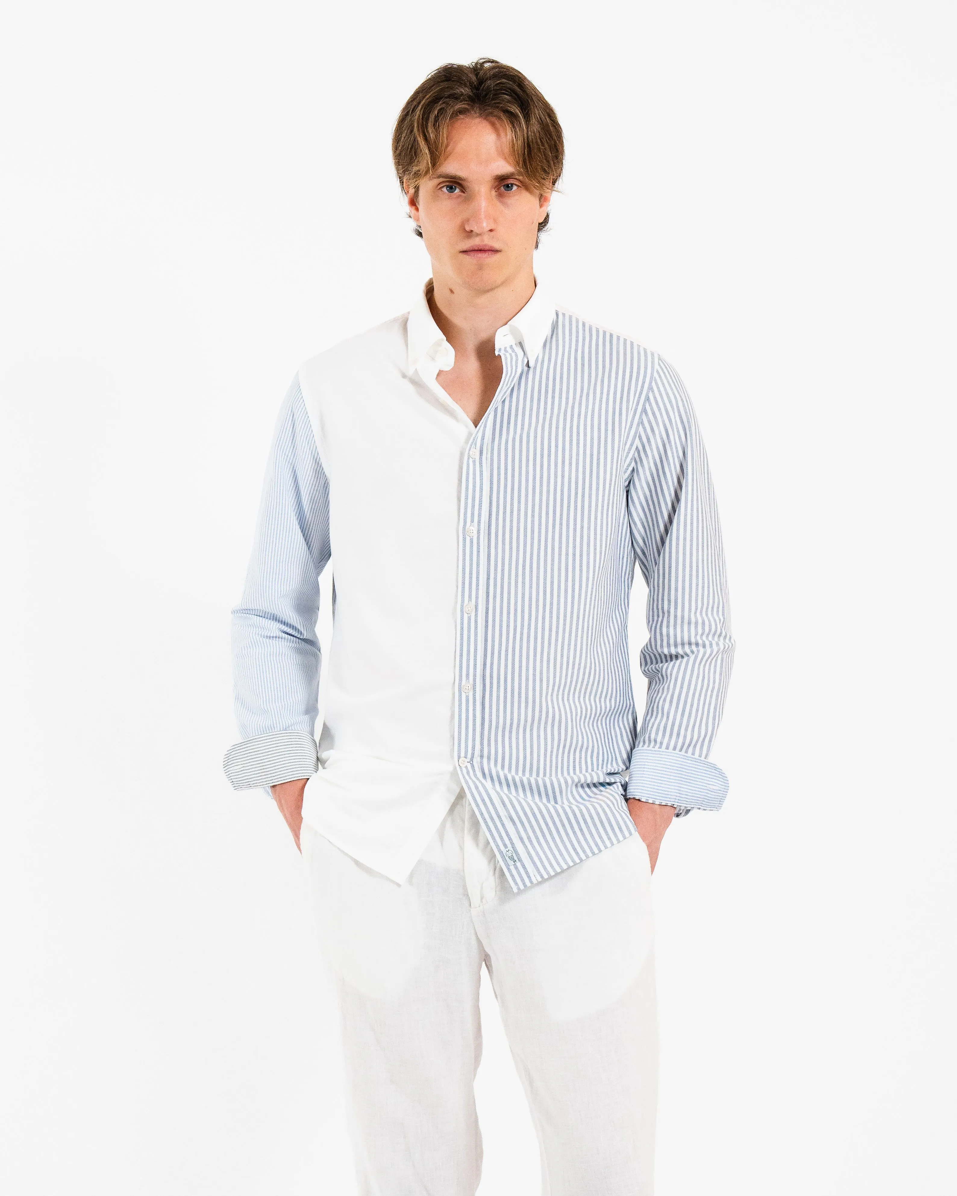 "Le Fun" Striped Oxford Shirt sold by Le Alfre product image thumbnail 4