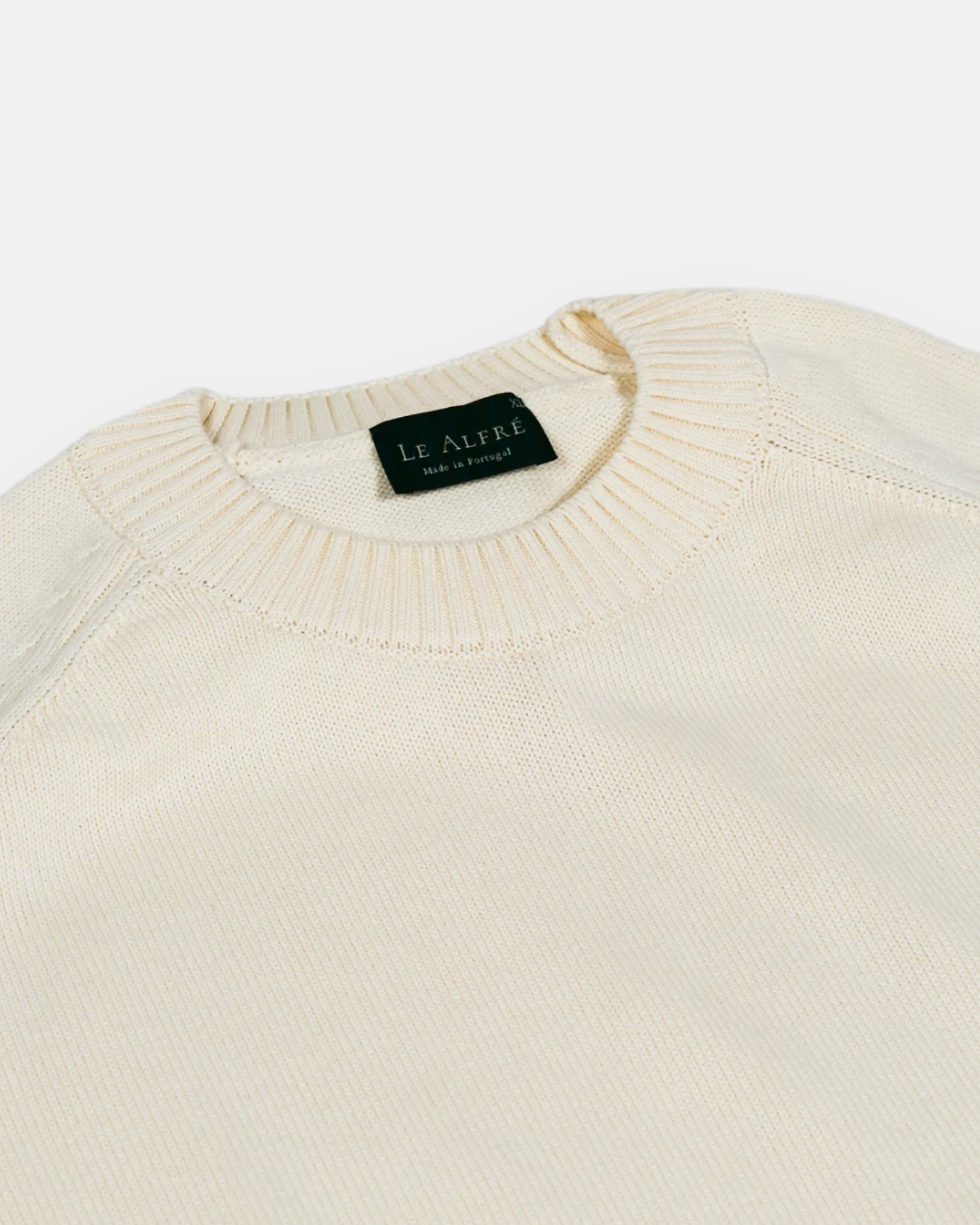 Cotton Crewneck Cream Sweater sold by Le Alfre product image thumbnail 2
