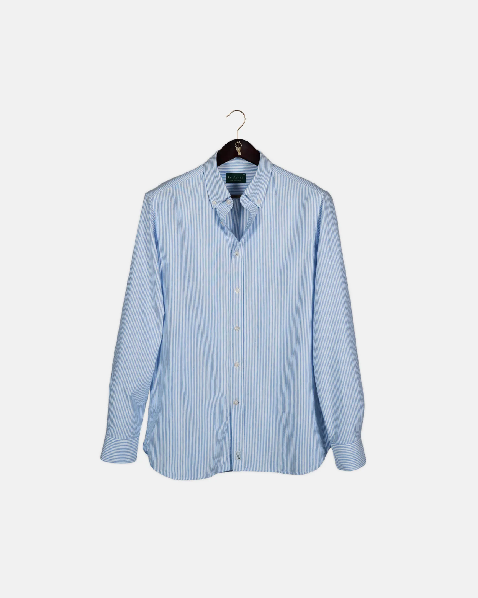 'Le Stripe' Blue Oxford Shirt sold by Le Alfre