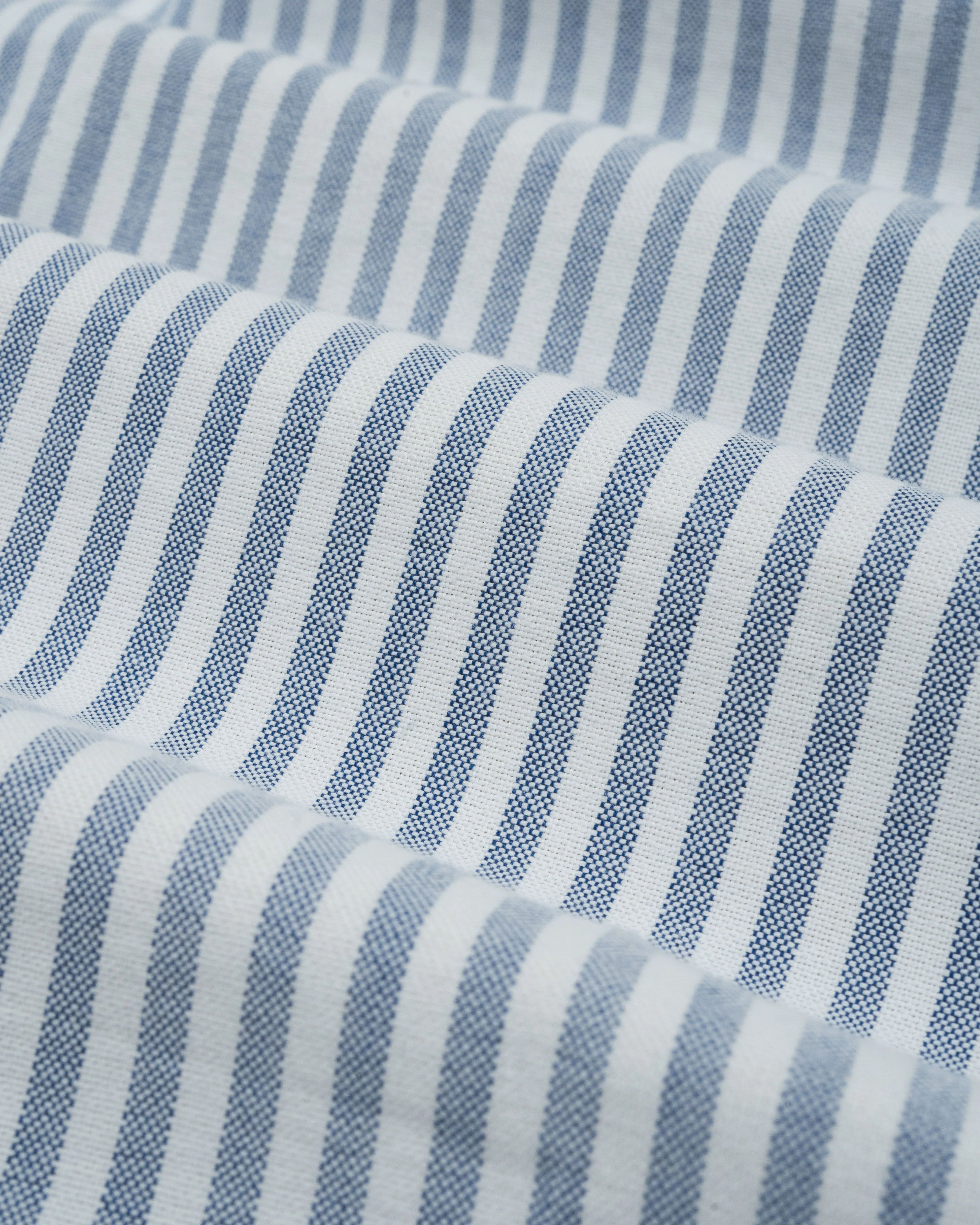 Wide Stripe Navy Oxford Shirt sold by Le Alfre product image thumbnail 2