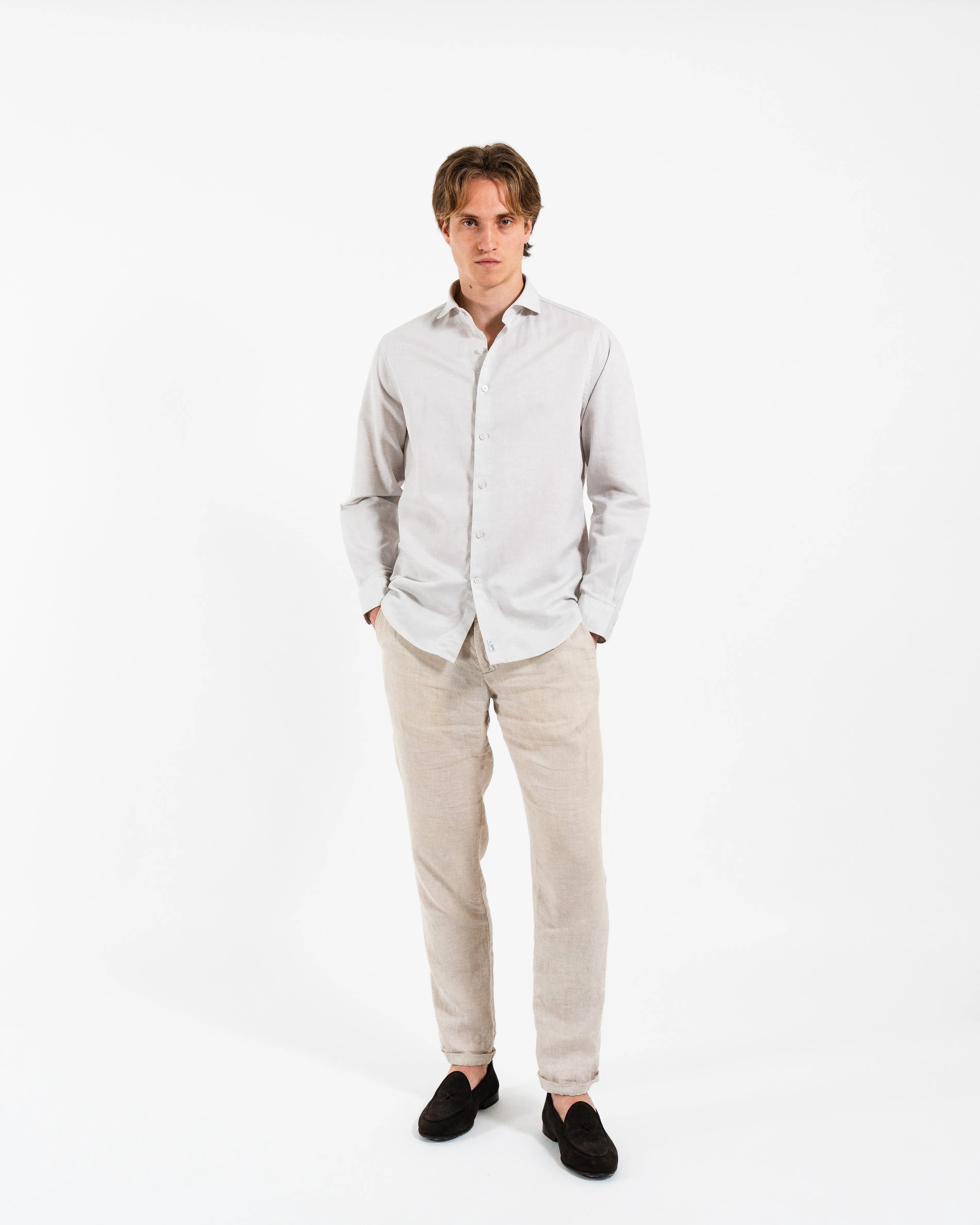 Classic Natural Linen-Blend Shirt sold by Le Alfre product image thumbnail 3