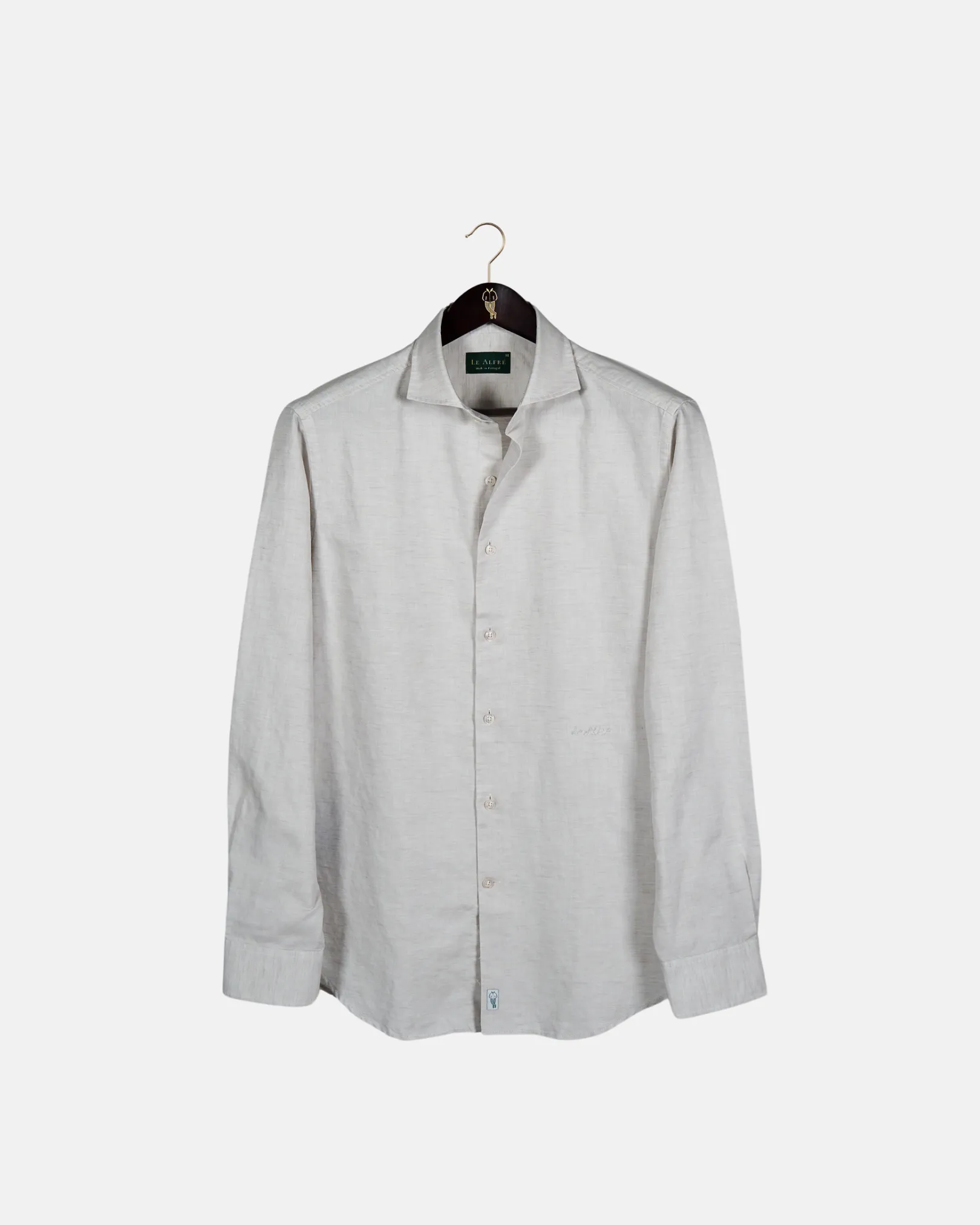 Classic Natural Linen-Blend Shirt sold by Le Alfre