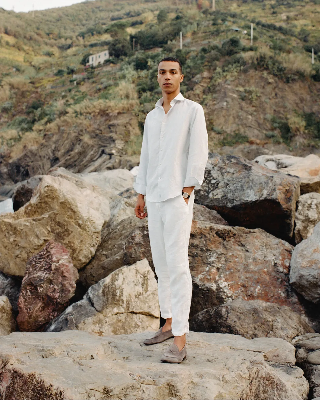 Classic Natural Linen-Blend Shirt sold by Le Alfre product image thumbnail 5