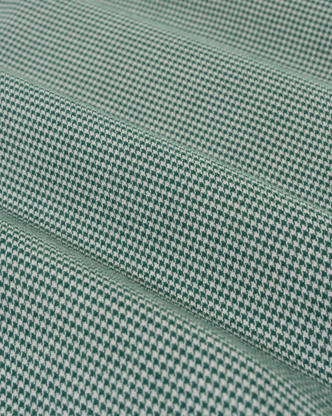 Brushed Cotton Hunter Green Houndstooth Shirt sold by Le Alfre product image thumbnail 4