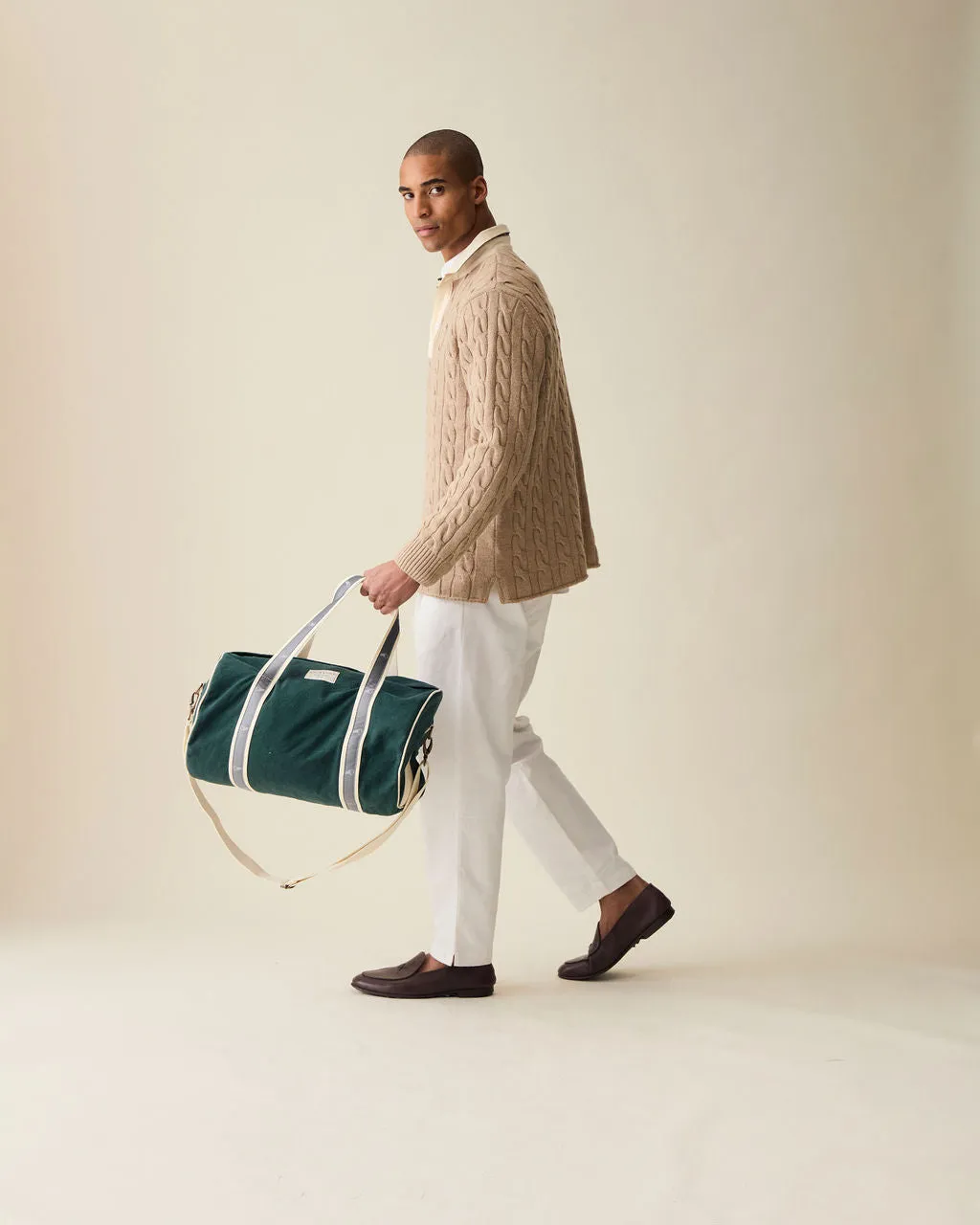 Camel Cotton Cable Knit Rugby (PRE-ORDER) sold by Le Alfre product image thumbnail 5