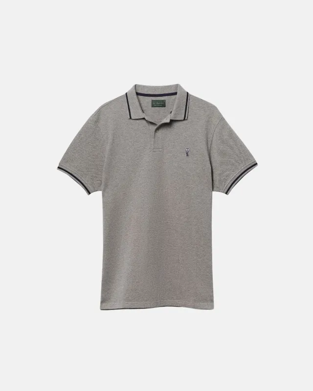 Classic Grey Alfré Pique Polo sold by Le Alfre