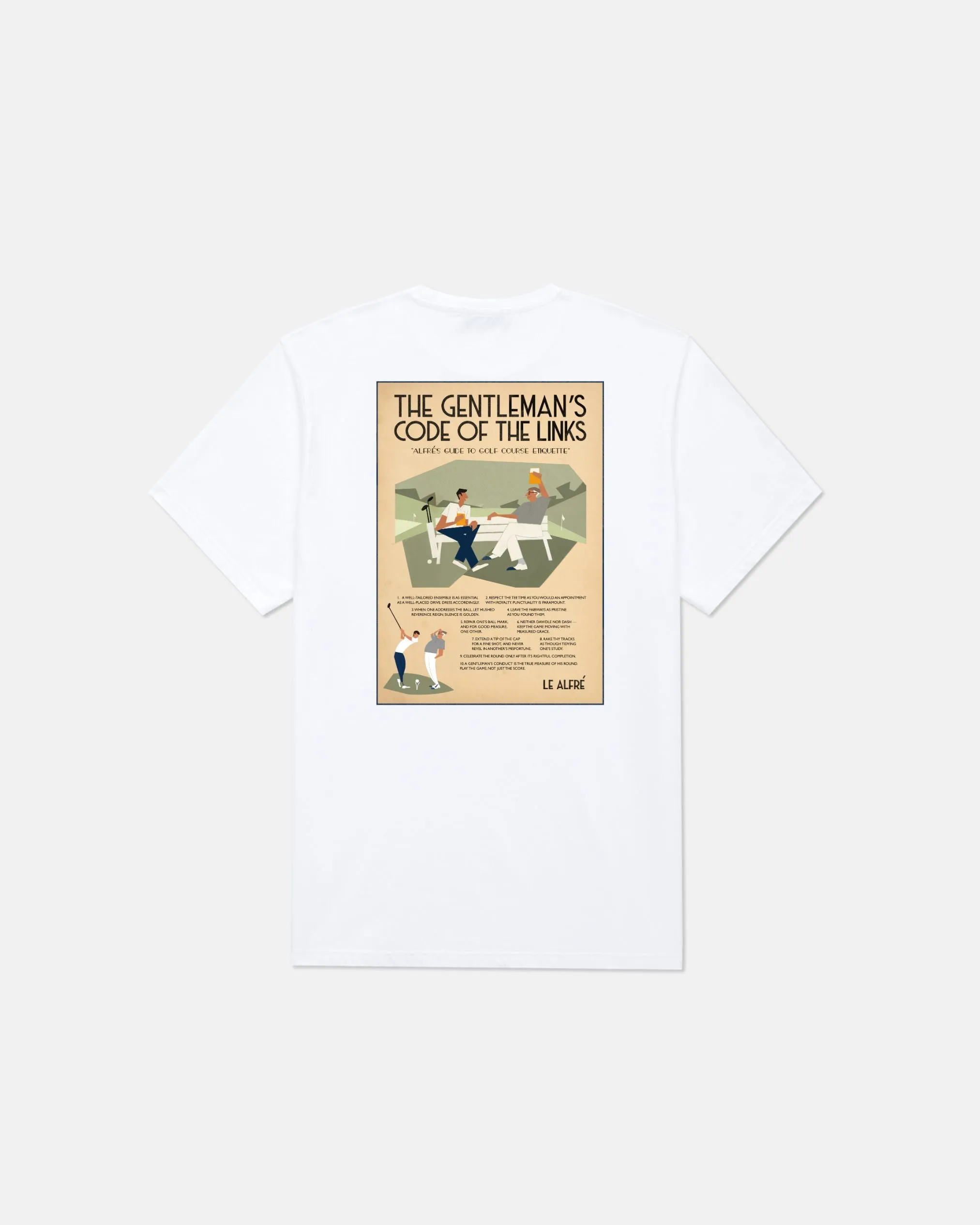 "The Gentleman's Code Of The Links" Limited Edition Graphic Tee (SS25) sold by Le Alfre