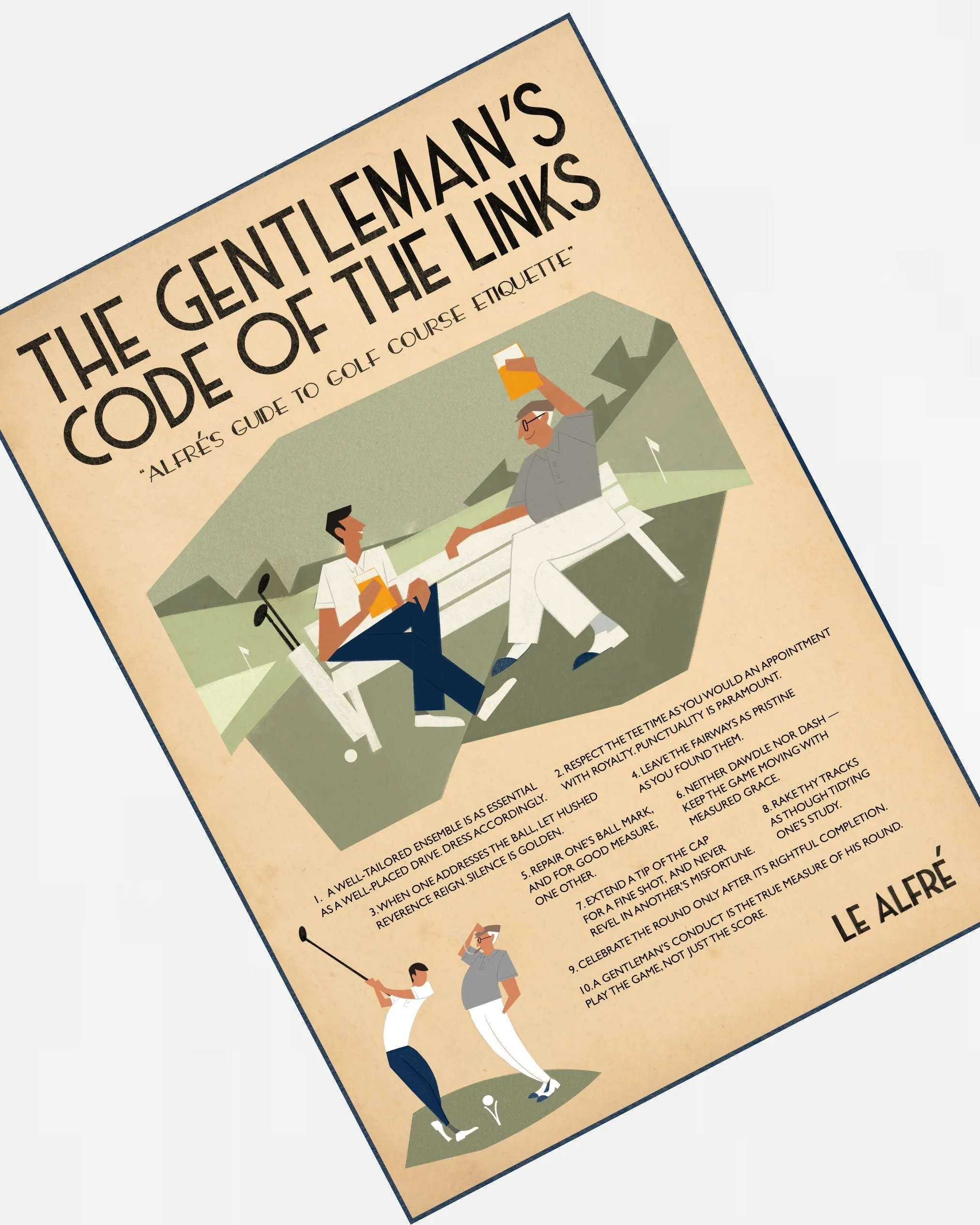 "The Gentleman's Code Of The Links" Limited Edition Graphic Tee (SS25) sold by Le Alfre product image thumbnail 3