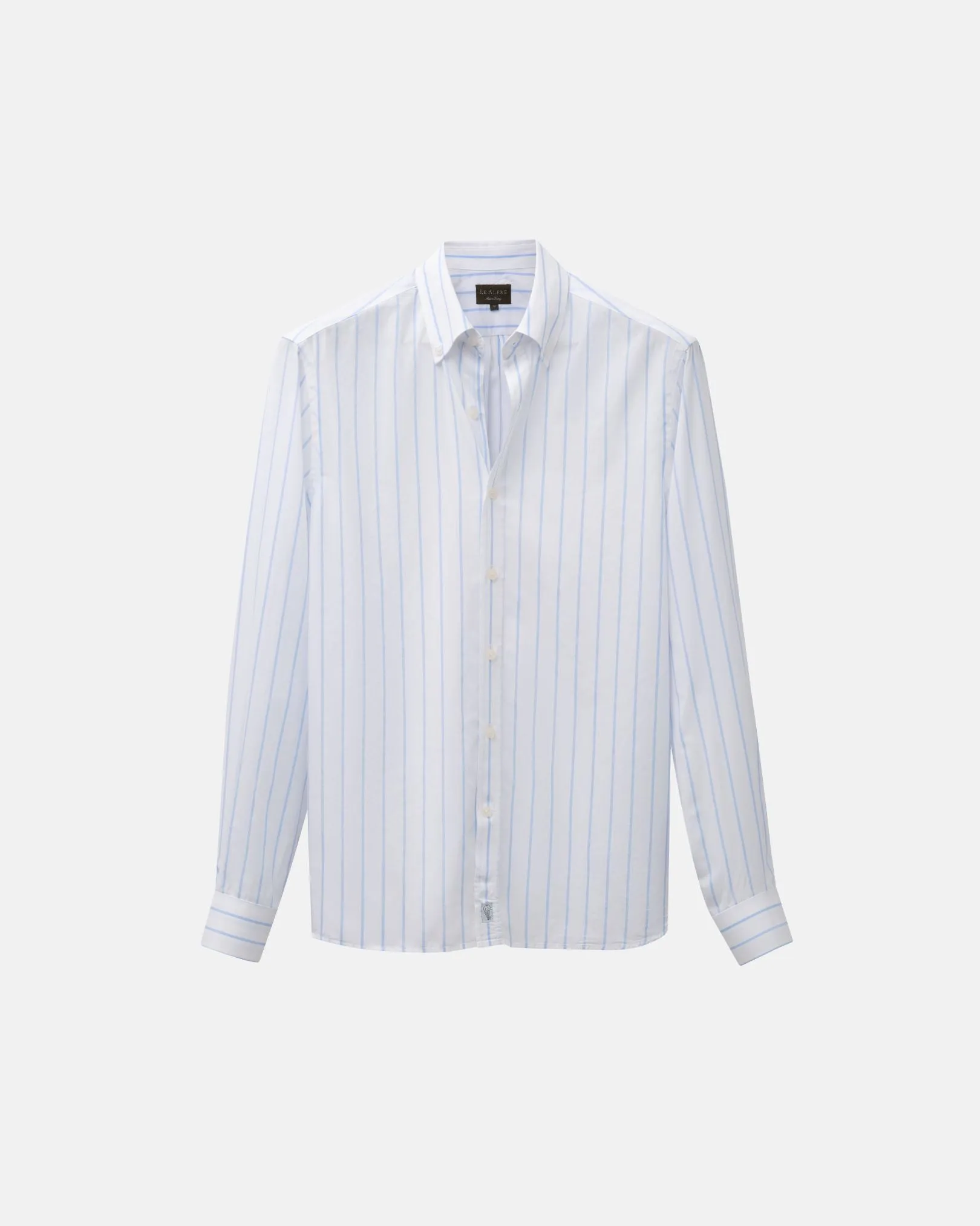 Retro White Stripe Dress Shirt sold by Le Alfre
