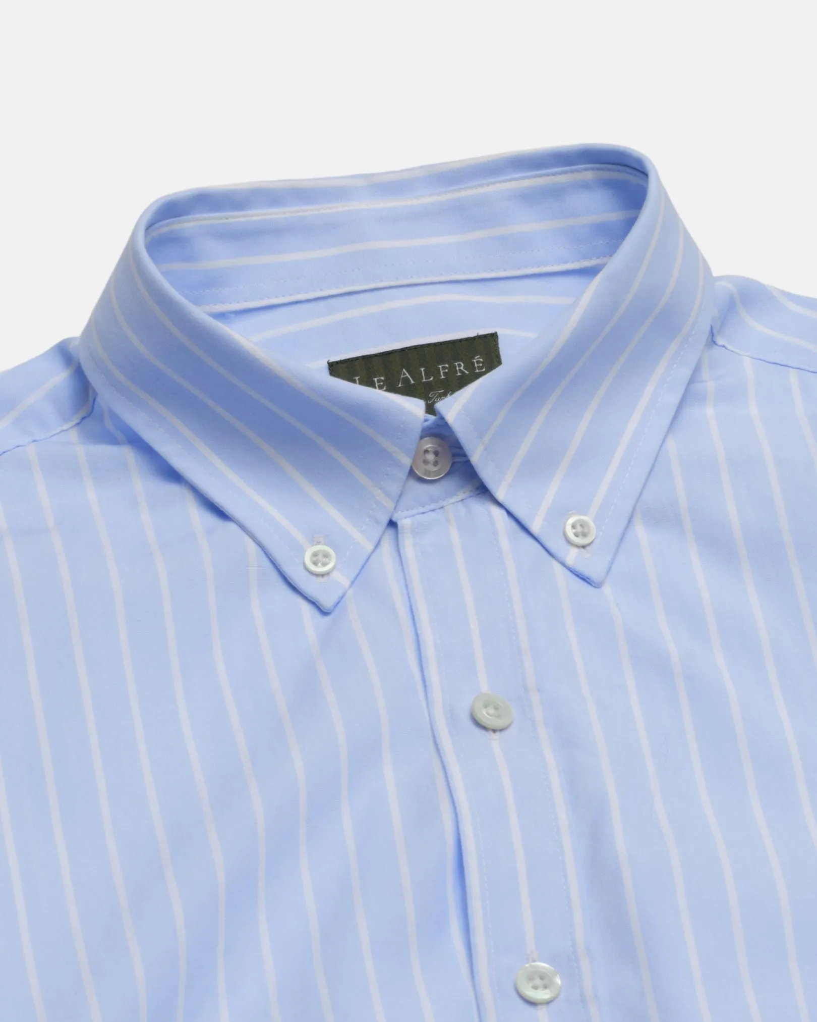 Light Blue Thin Stripe Shirt sold by Le Alfre product image thumbnail 4