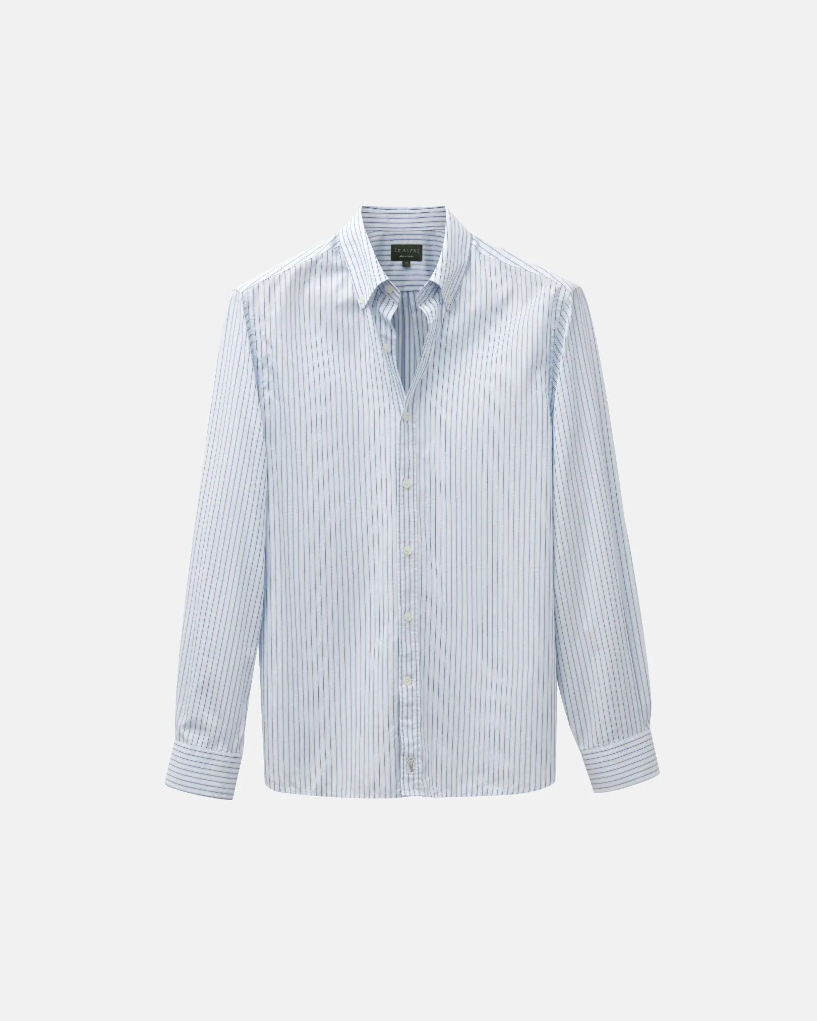 Light Blue Thin Stripe Dress Shirt sold by Le Alfre