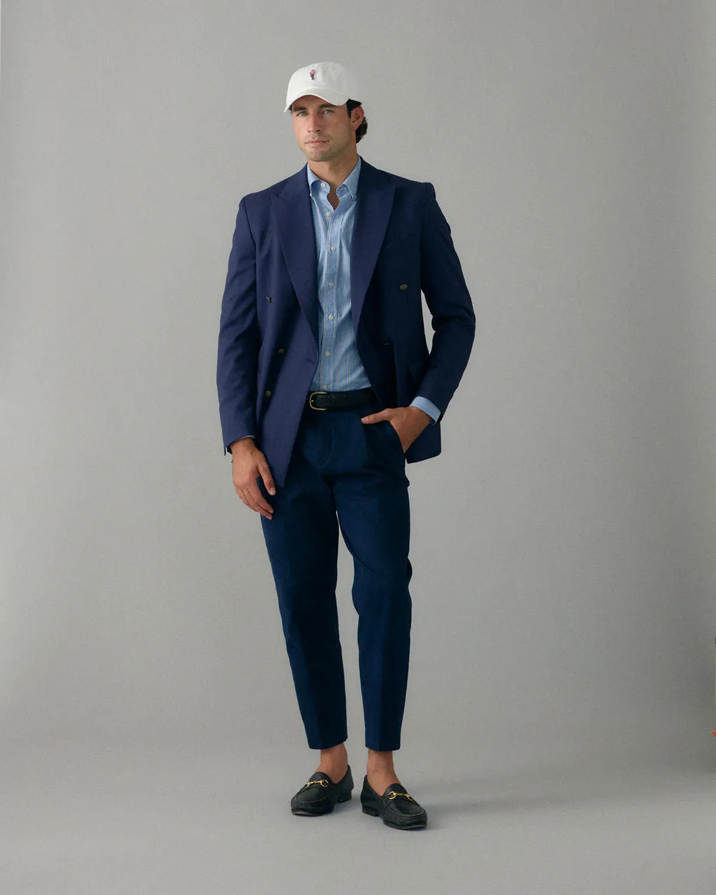 Retro Blue Stripe Dress Shirt sold by Le Alfre product image thumbnail 4