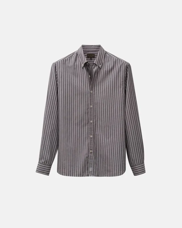 Retro Black Stripe Dress Shirt sold by Le Alfre