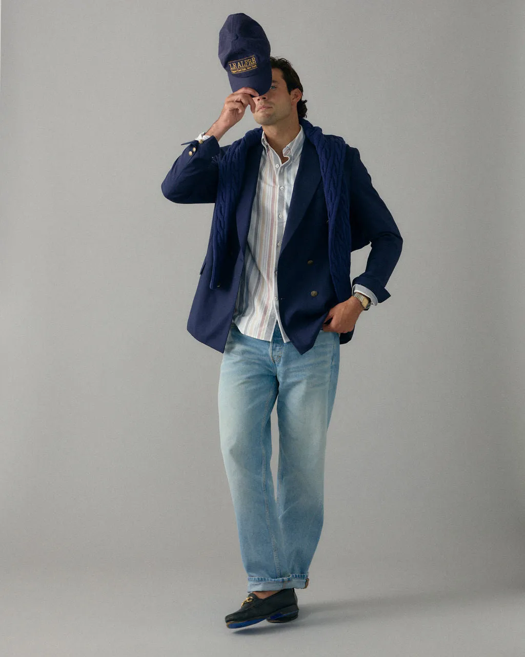 Retro Stripe Fun Oxford Shirt sold by Le Alfre product image thumbnail 4