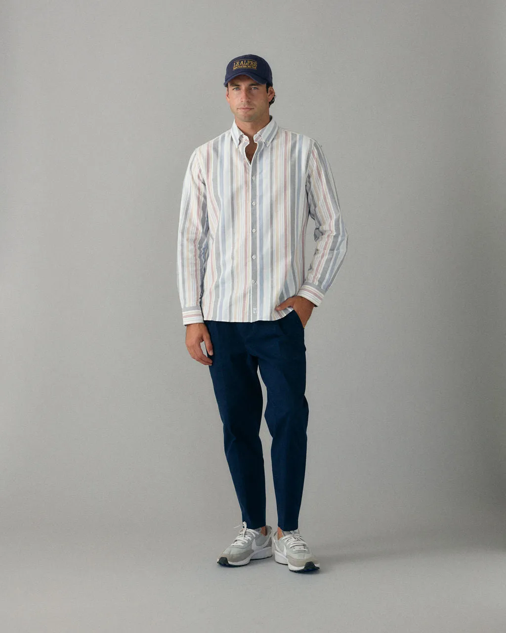 Retro Stripe Fun Oxford Shirt sold by Le Alfre product image thumbnail 3