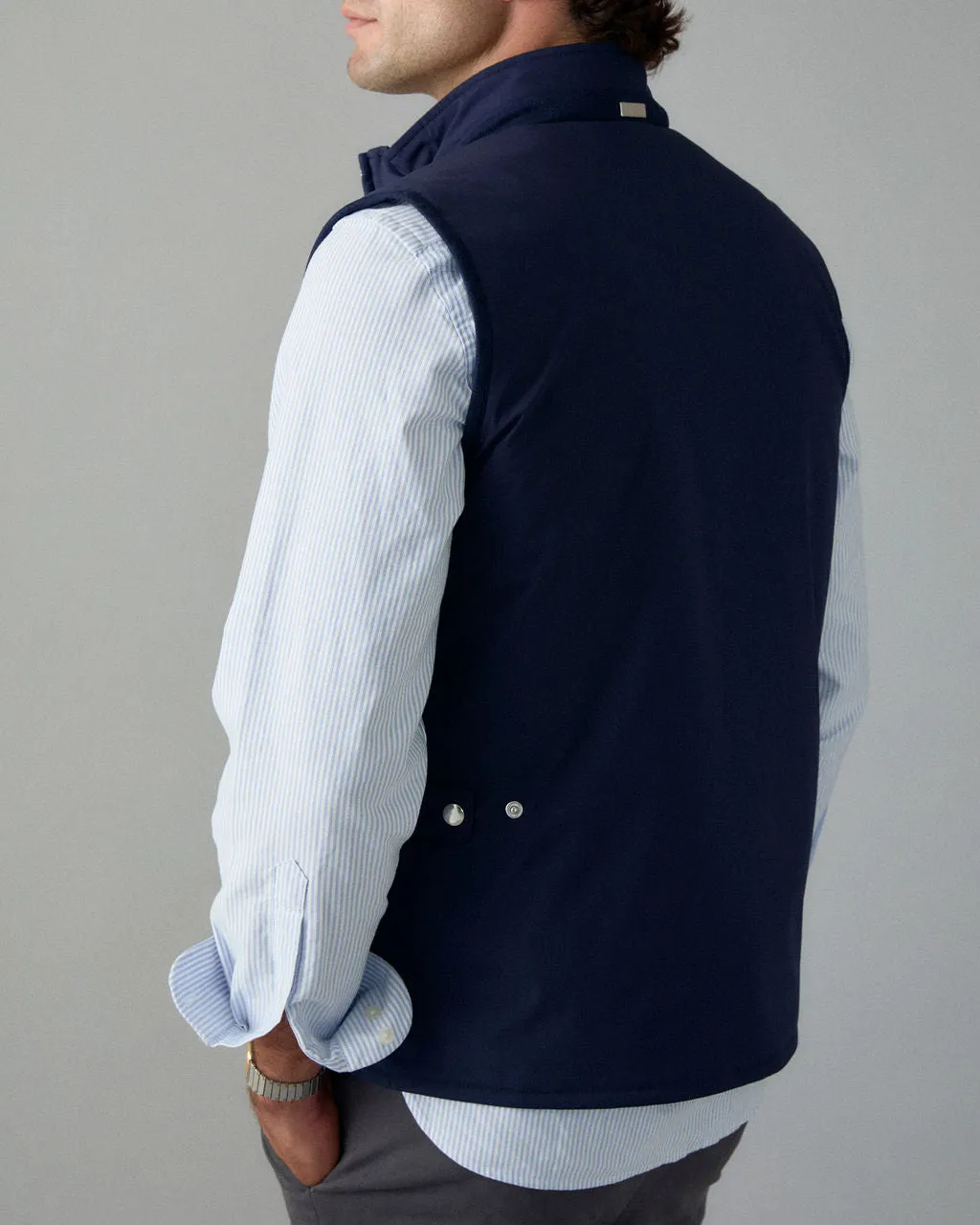 Navy Lightweight Padded Gilet sold by Le Alfre product image thumbnail 4