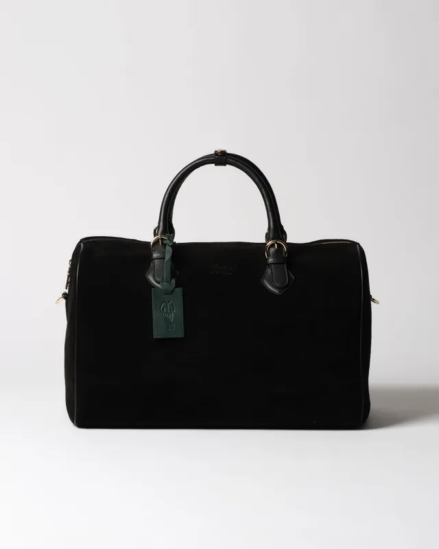 Black Suede Weekender Bag sold by Le Alfre