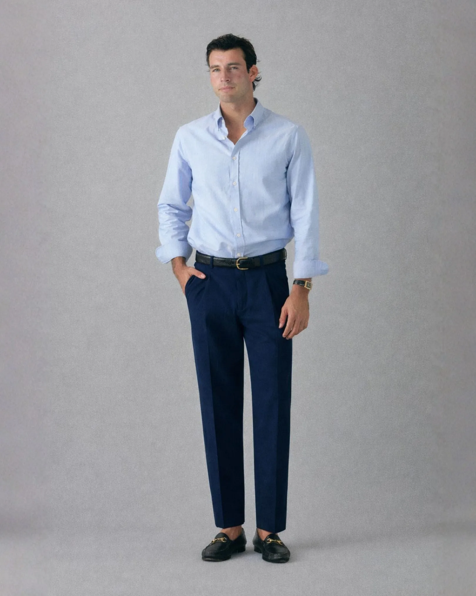 Navy Cotton Chino Trouser sold by Le Alfre product image thumbnail 3