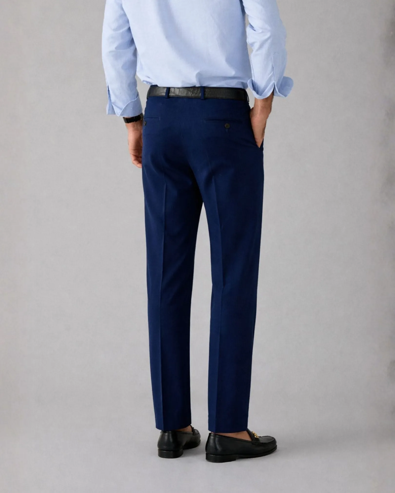 Navy Cotton Chino Trouser sold by Le Alfre product image thumbnail 4