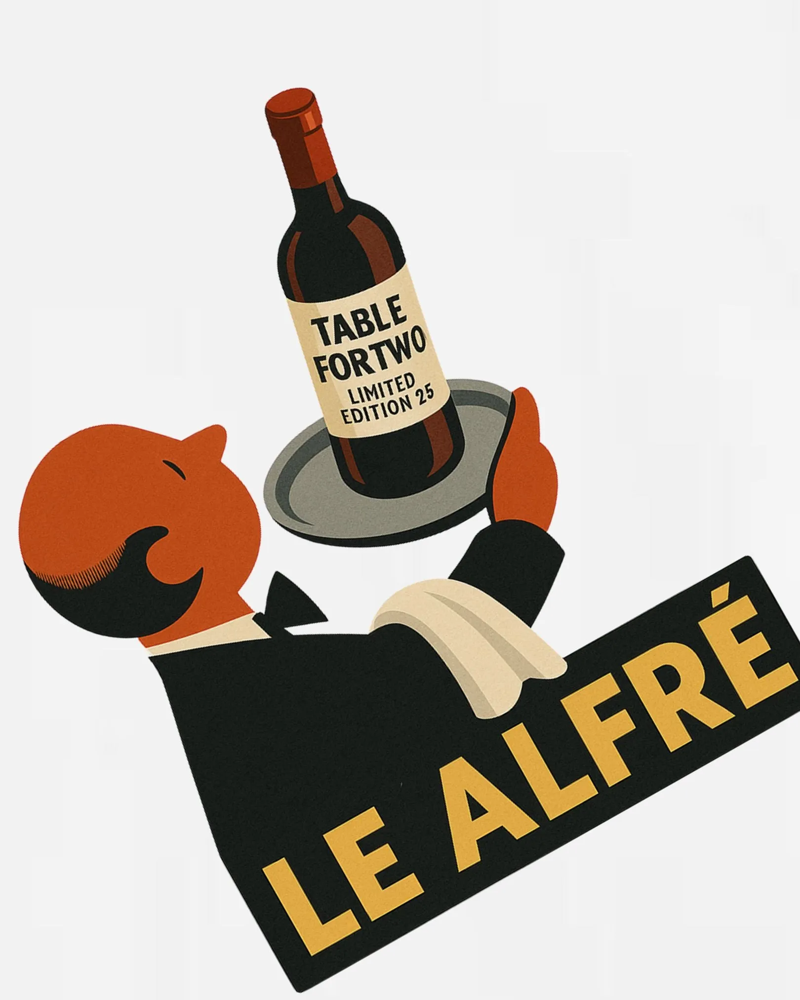 "A Table for Two" Limited Edition Graphic Tee (FW25) sold by Le Alfre product image thumbnail 3