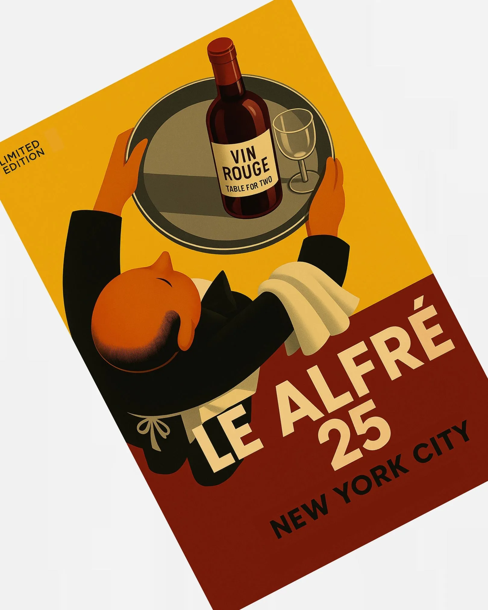 "A Table for Two" Limited Edition Graphic Tee (FW25) sold by Le Alfre product image thumbnail 4