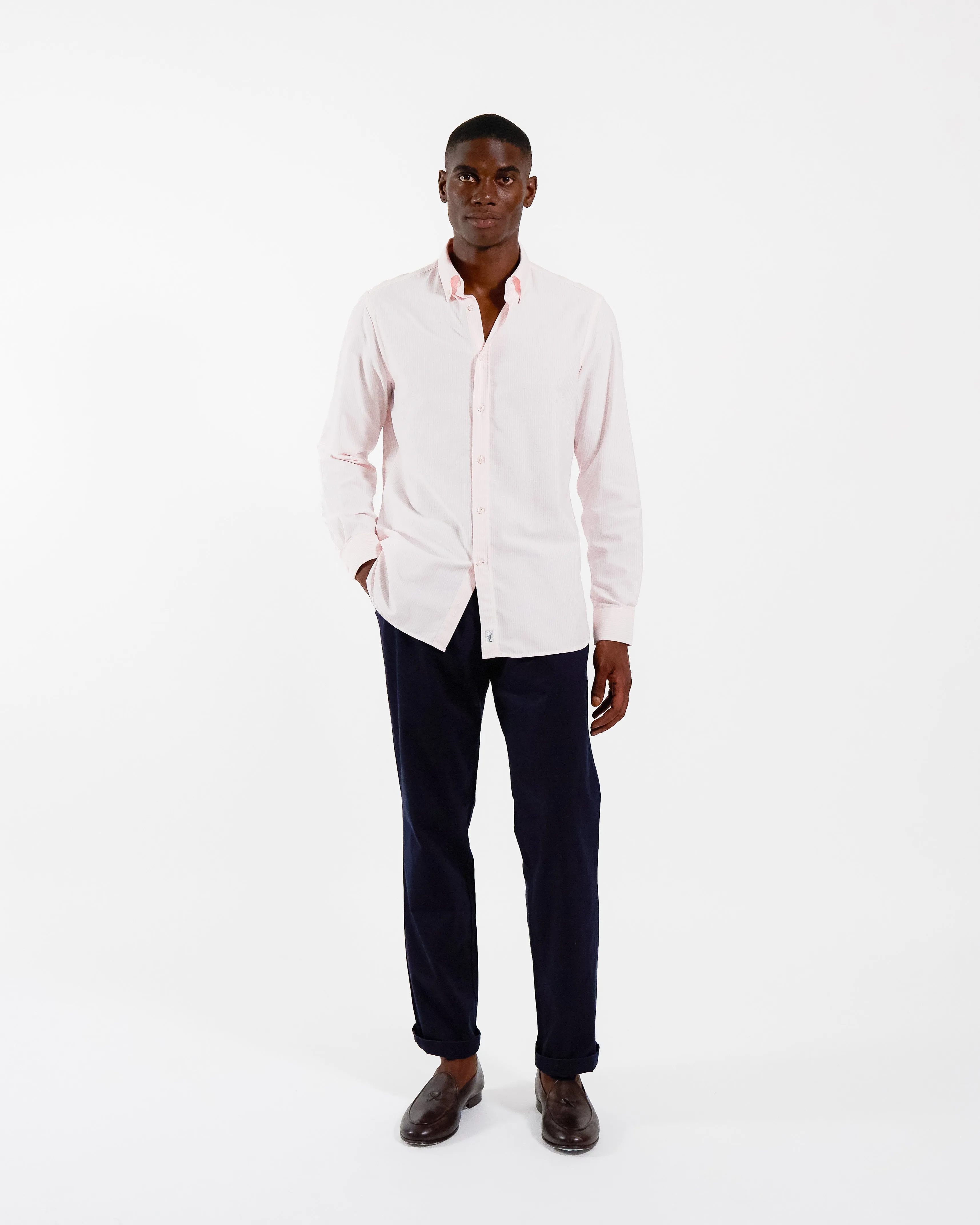 'Le Stripe' Pink Oxford Shirt sold by Le Alfre product image thumbnail 4