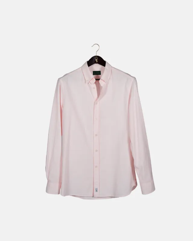 'Le Stripe' Pink Oxford Shirt sold by Le Alfre