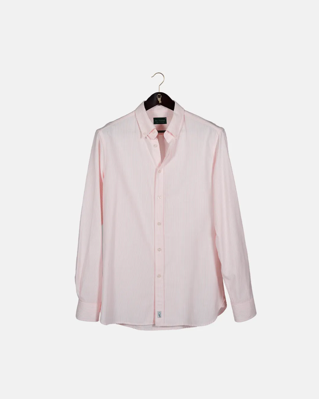'Le Stripe' Pink Oxford Shirt sold by Le Alfre