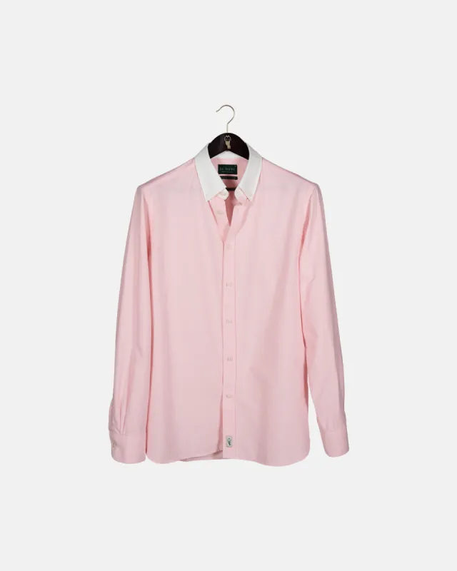 'Le Original' Pink Contrast Collar Oxford Shirt sold by Le Alfre