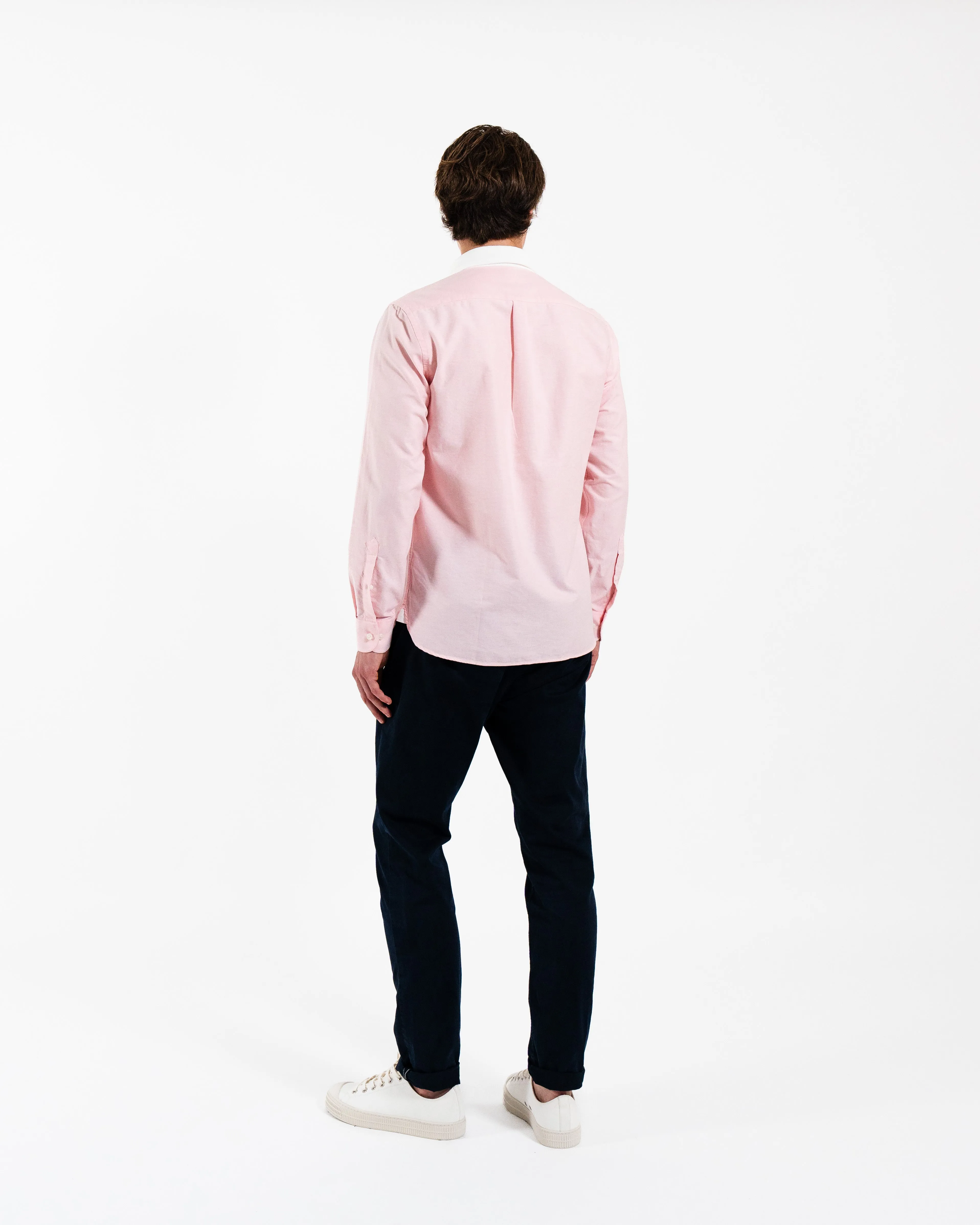 'Le Original' Pink Contrast Collar Oxford Shirt sold by Le Alfre product image thumbnail 5