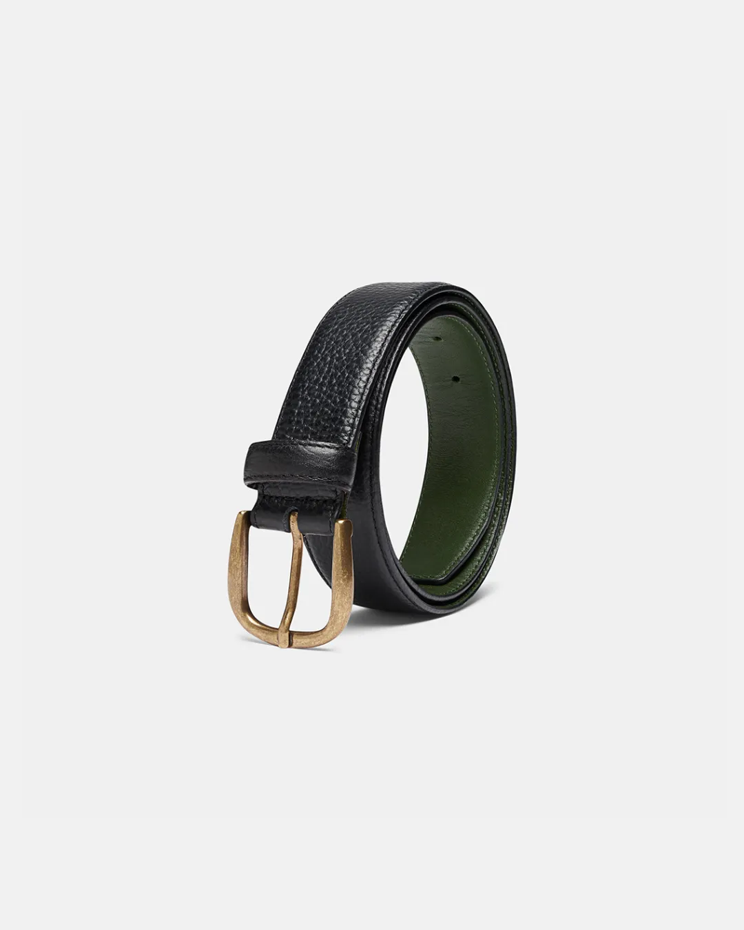 "Le Belt" Black Pebble Grain Leather sold by Le Alfre