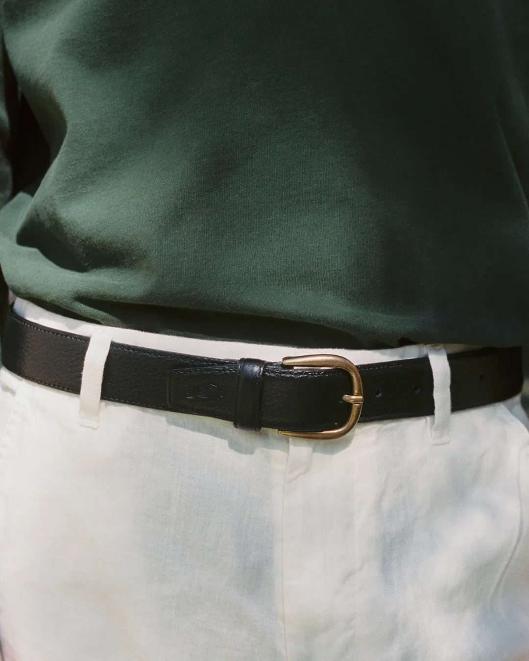"Le Belt" Black Pebble Grain Leather sold by Le Alfre product image thumbnail 3