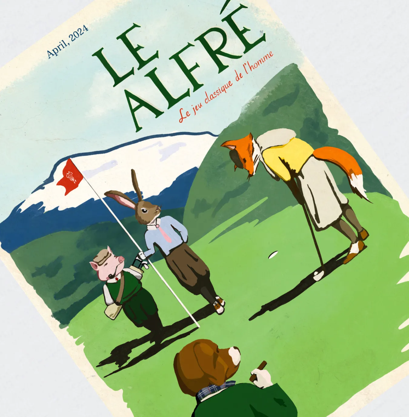 Vintage Golf Print Limited Edition Graphic Tee (SS24) sold by Le Alfre product image thumbnail 4