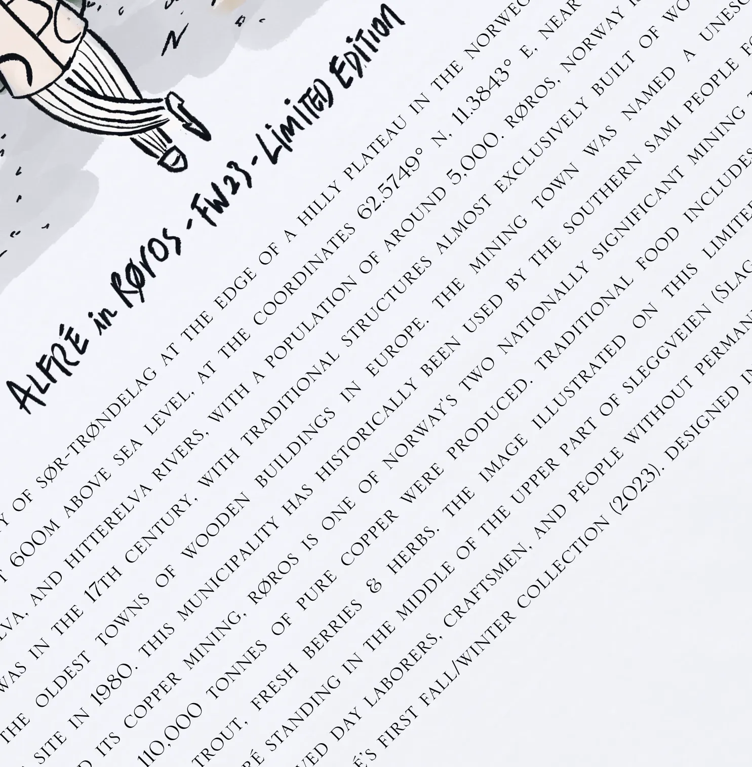 "Alfré in Røros" Limited Edition Graphic Tee (FW23) sold by Le Alfre product image thumbnail 5