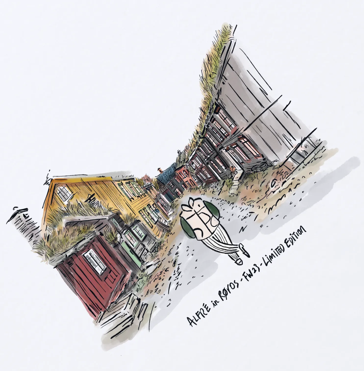 "Alfré in Røros" Limited Edition Graphic Tee (FW23) sold by Le Alfre product image thumbnail 4