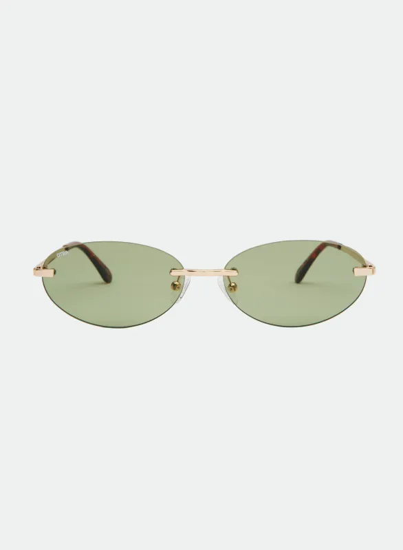 Jasmine - Gold/ Green sold by Otra Eyewear