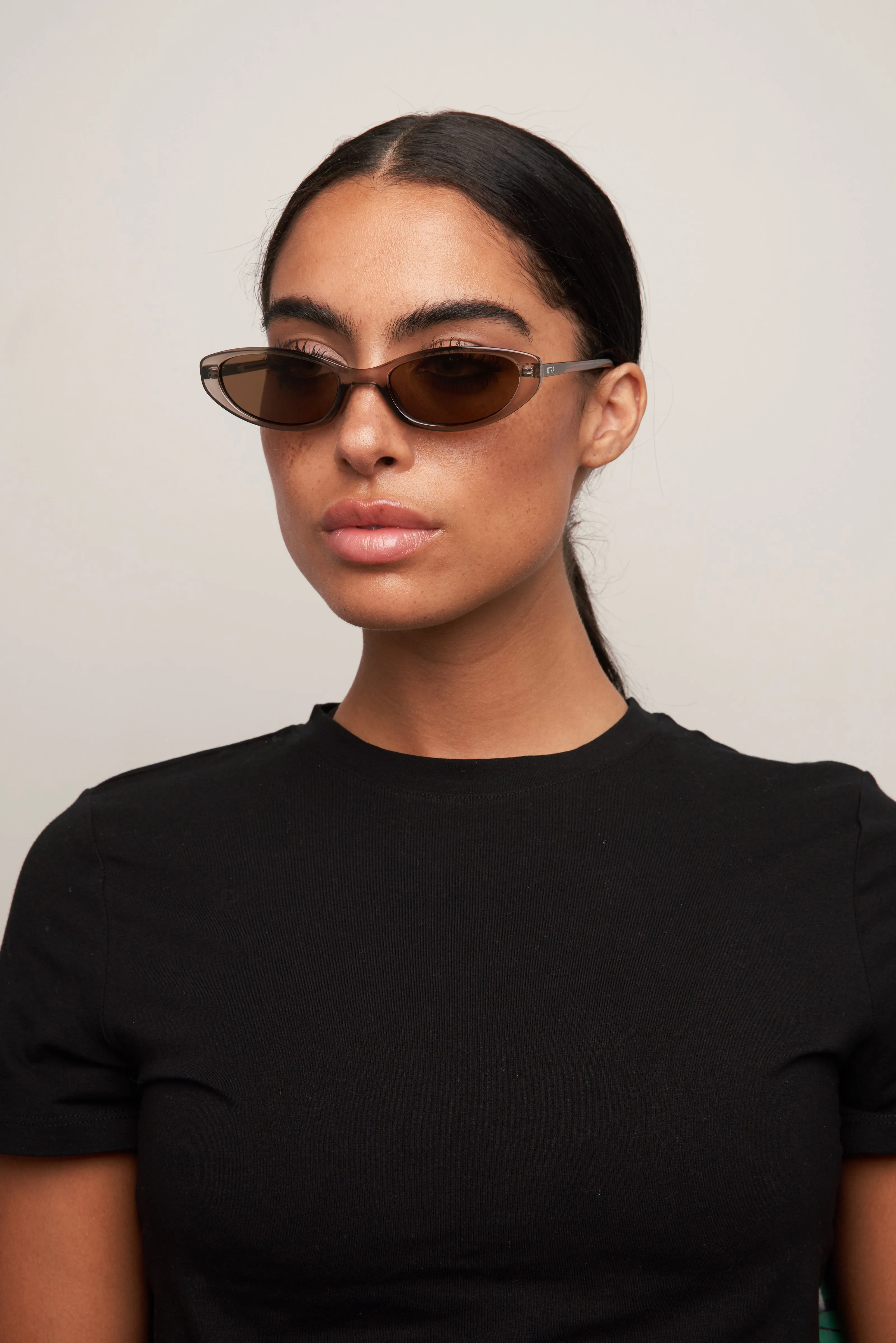 Lulu - Trans Olive/ Brown sold by Otra Eyewear product image thumbnail 4