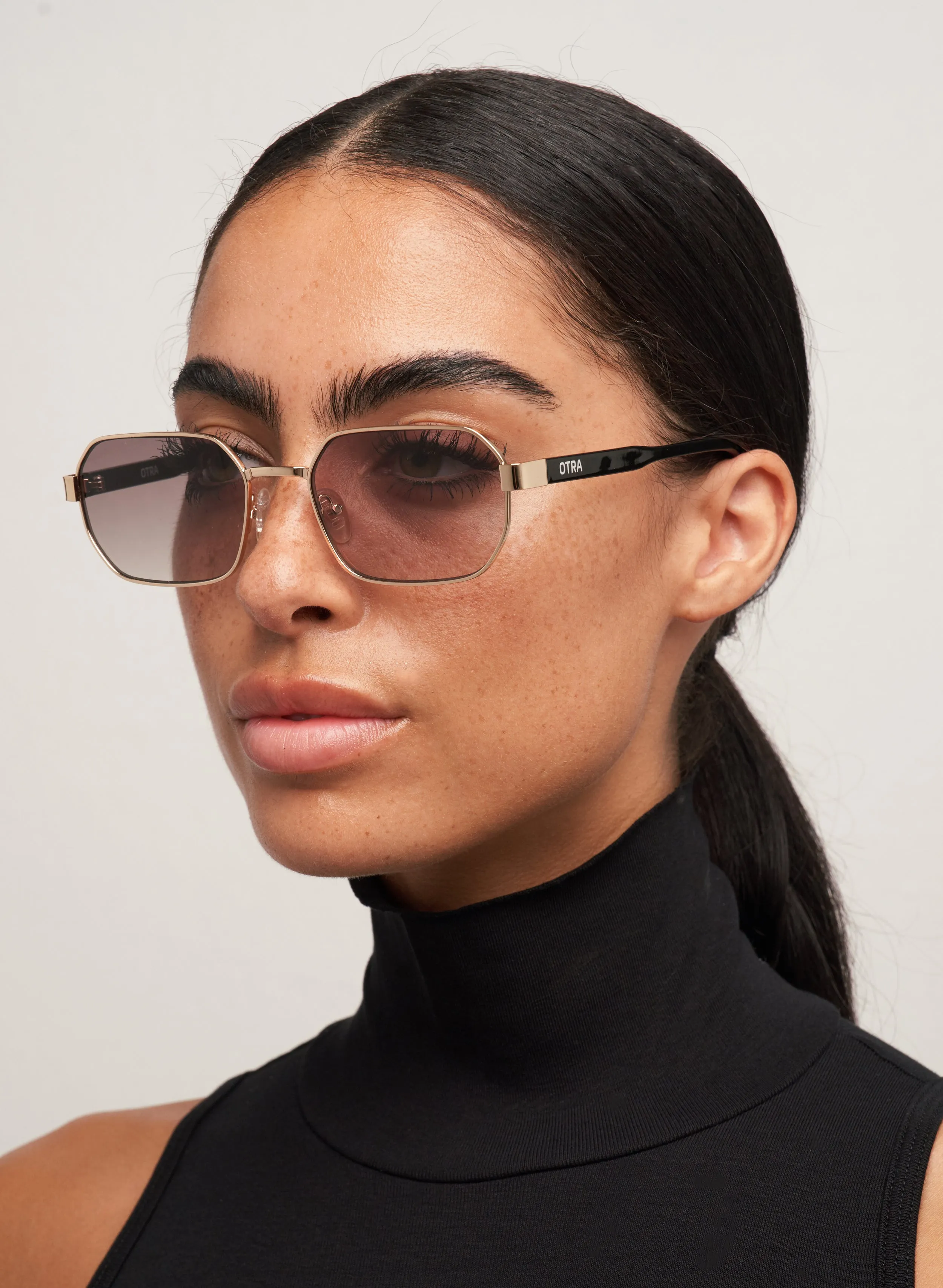 Hannah - Gold/ Smokey Brown sold by Otra Eyewear product image thumbnail 4