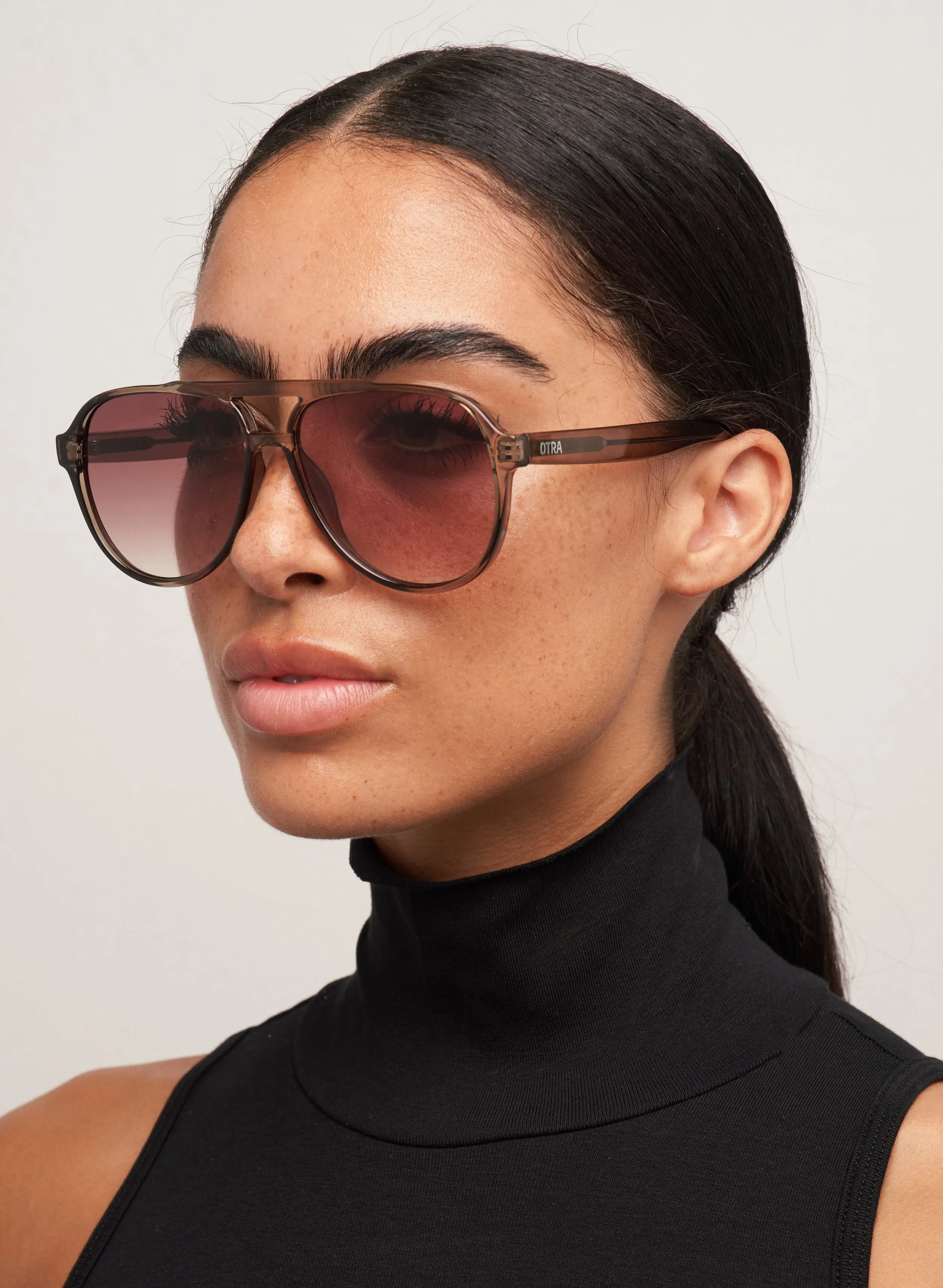Stevie - Trans Olive/ Brown Fade sold by Otra Eyewear product image thumbnail 4