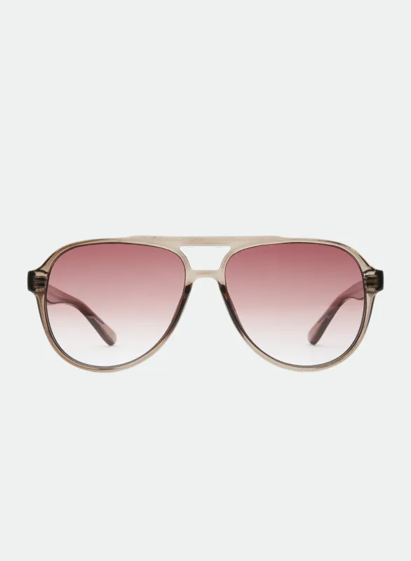 Stevie - Trans Olive/ Brown Fade made by Otra Eyewear