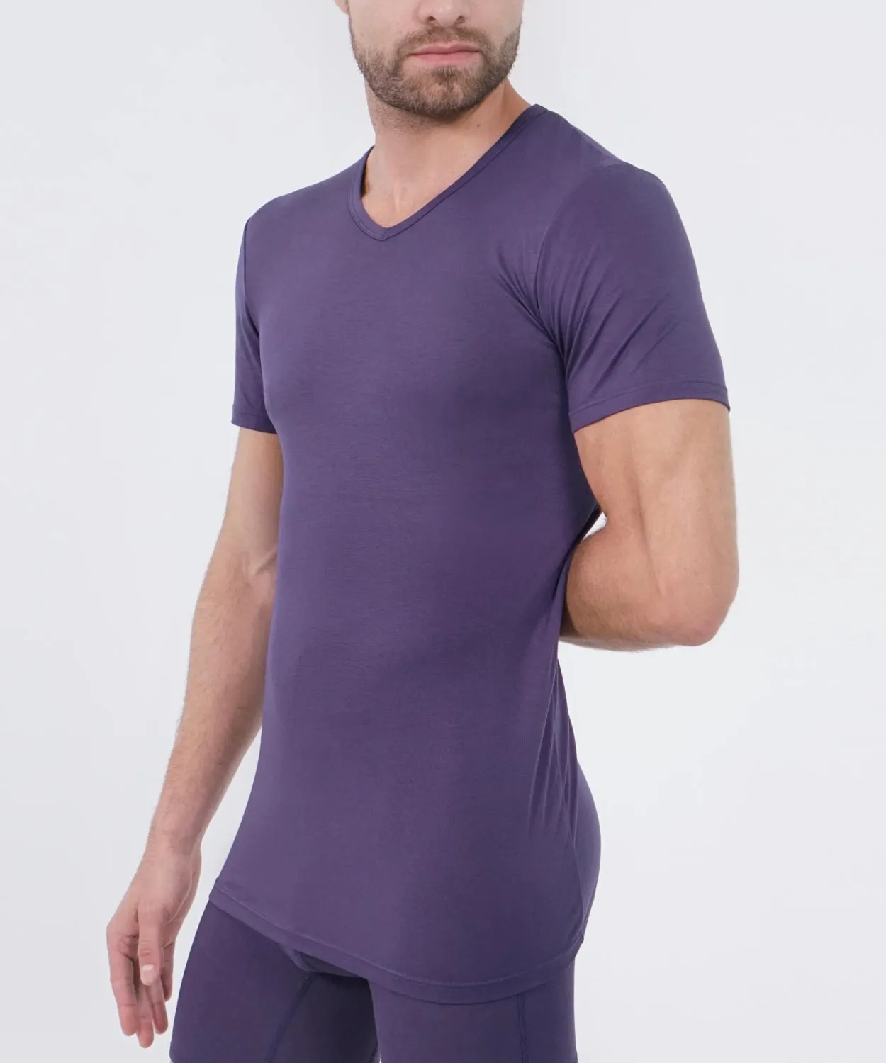 Essentials Modal T-Shirt V Neck sold by Rounderbum product image thumbnail 3