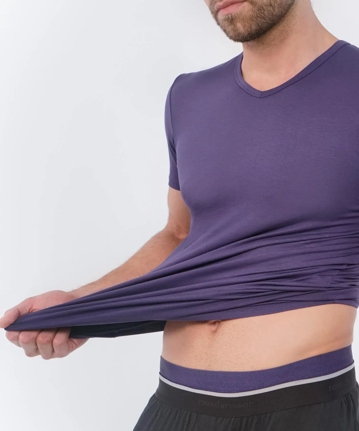 Essentials Modal T-Shirt V Neck sold by Rounderbum product image thumbnail 4