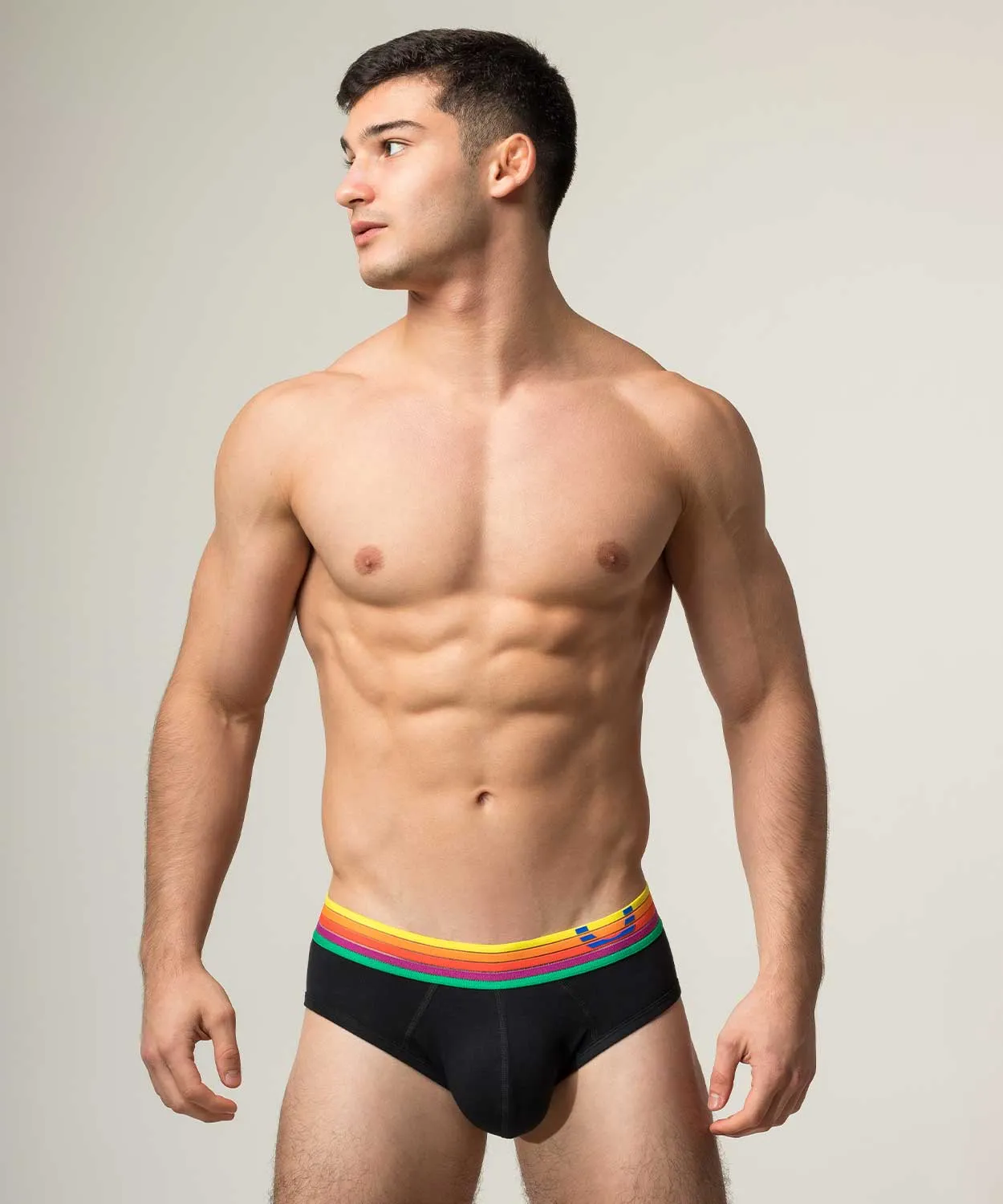 RAINBOW RUSH Padded Brief sold by Rounderbum