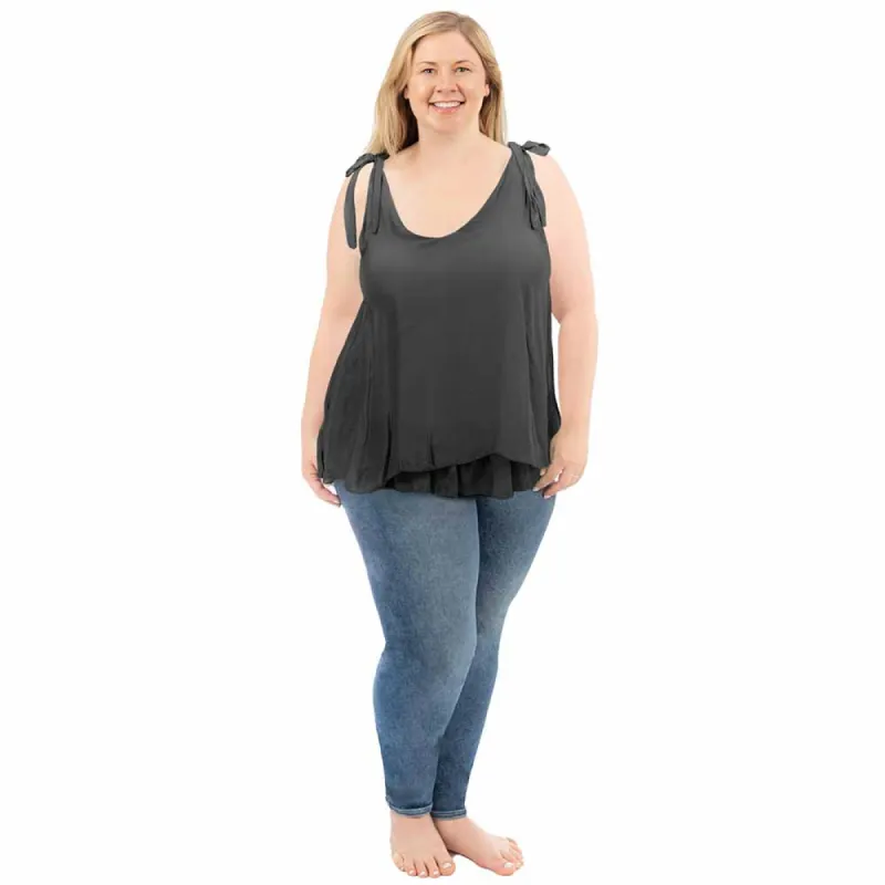 Plus Silk Tank w/ Ties Final Sale sold by skinnytees