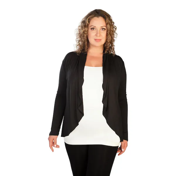Plus Short Open Front Cardigan sold by skinnytees product image thumbnail 2