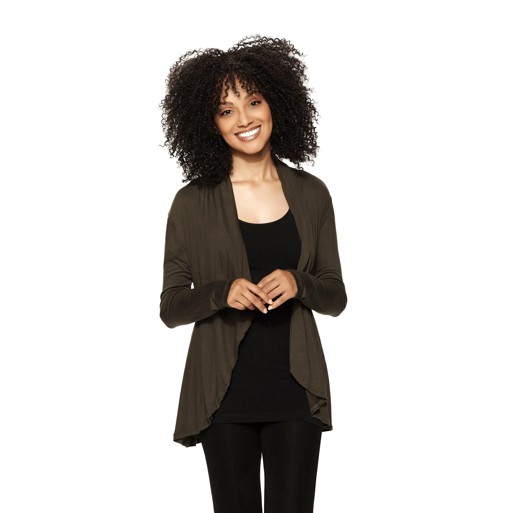 Short Open Front Cardigan sold by skinnytees product image thumbnail 2