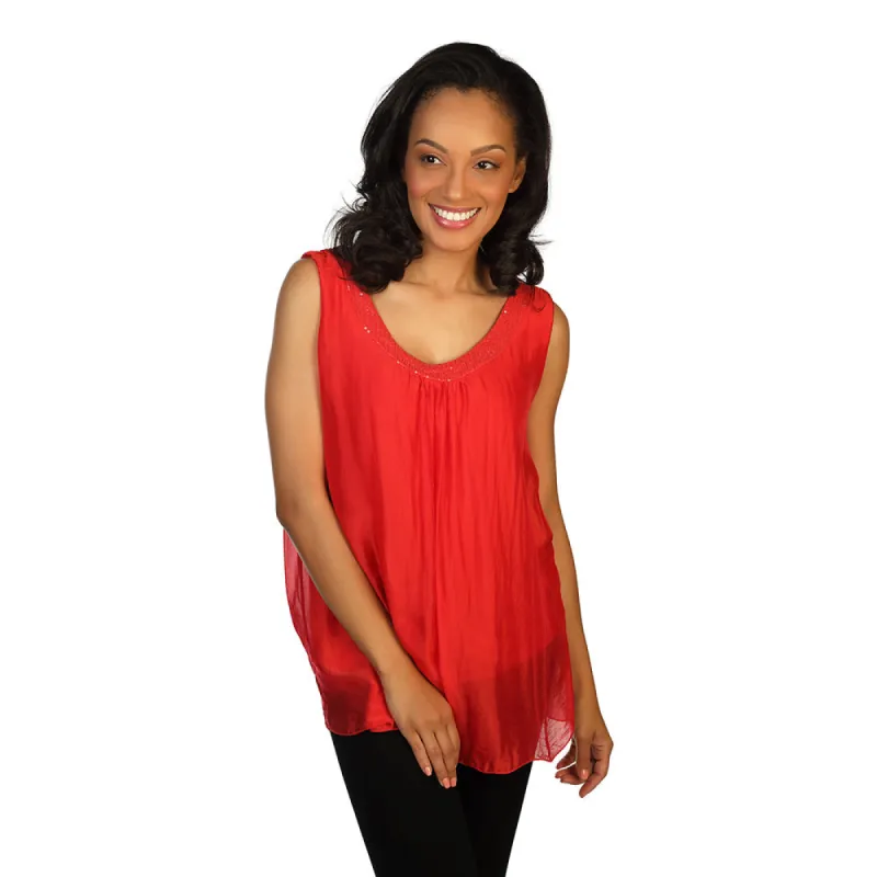 Silk Sequin Top Final Sale sold by skinnytees